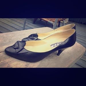 Vintage Black Leather Heels